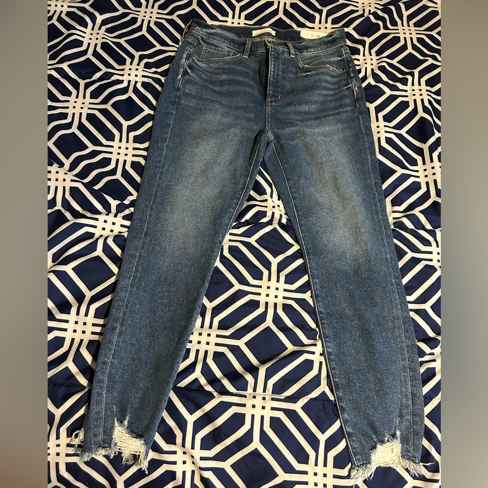Loft high waisted skinny jeans petite